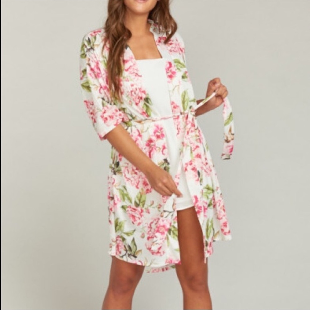 Show Me Your Mumu Floral Belted Kimono Robe Cover Up OS - Picture 4 of 11